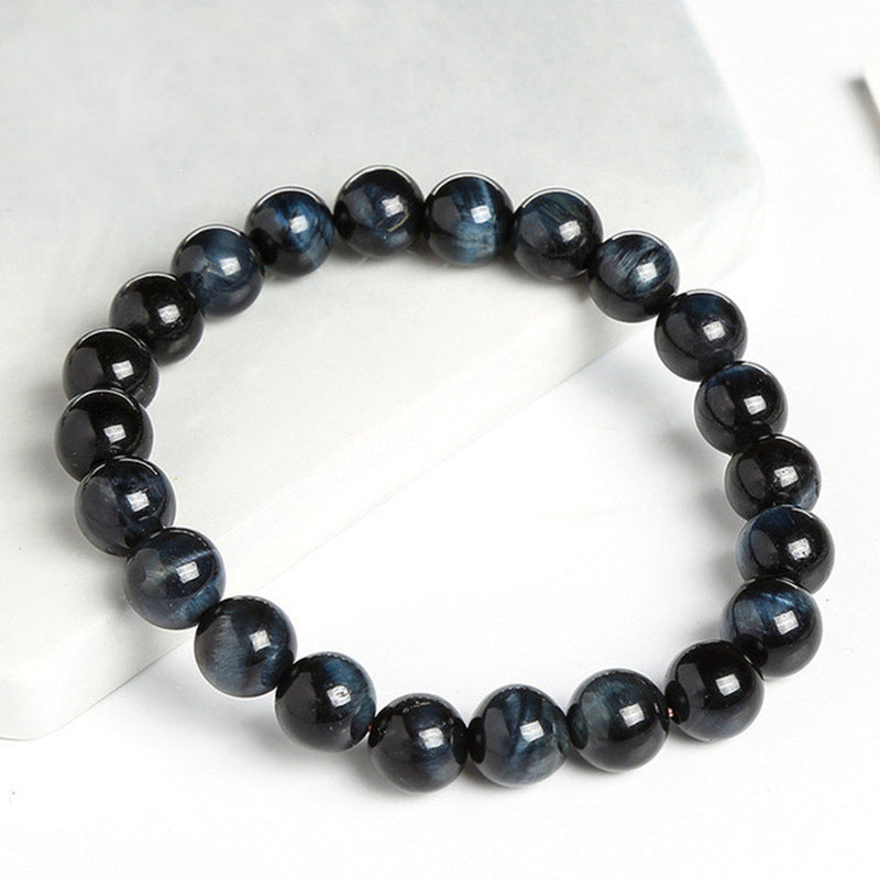 Rockstario Natural Tiger Eye Stone Men's Bracelet